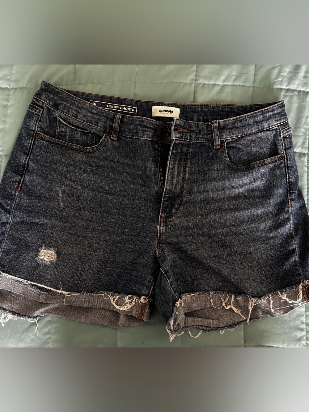 Sonoma Blue Distressed Denim Shorts